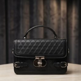 Elegant Quilted Black Handbag