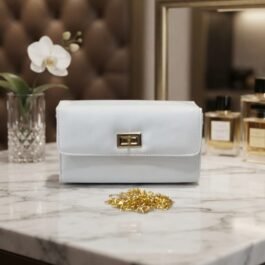 Elegant White Classic Handbag