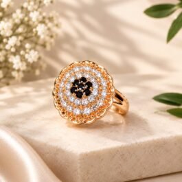 Noir Bloom Statement Ring